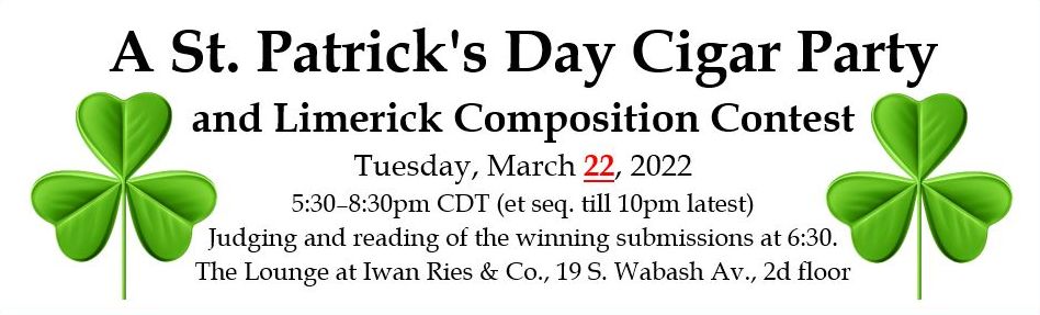 St. Patrick's Day Cigar Party &
                              Limerick Contest
